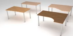Wooden Tables for Offices Free 3D model
