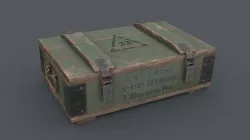 WW2 Soviet hand grenade crate - military box Low-poly  3D model