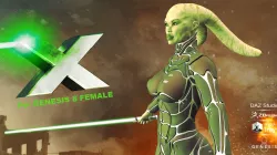 X for Genesis 8 Female Low-poly  3D model