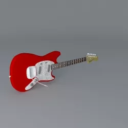 1964 Fender Mustang guitar Free 3D model