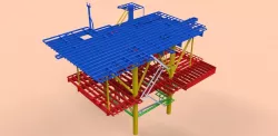 3d 3 level deck Free 3D model