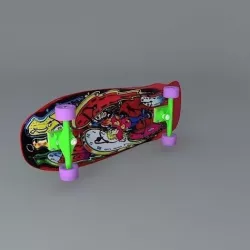 989 Santa Cruz Claus Grabke Melting Clocks skateboard Free 3D model