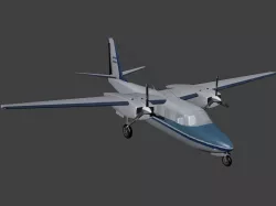 Aero Commander 500 Free low-poly  3D model