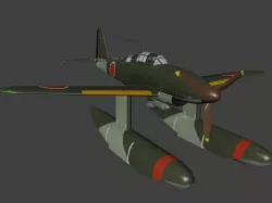 Aichi M6A Seiran Free low-poly  3D model