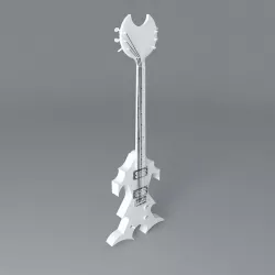 Alien guitar Free 3D model