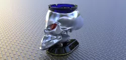 Alien Skull Ashtray Free 3D model