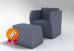 Armchair simple bridge Free 3D model