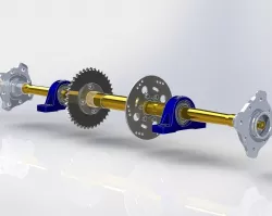 ATV four wheel drive motorcycles Axle Free 3D model