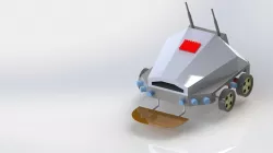 Automatic mine detection robot Free 3D model