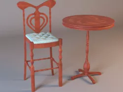 Bar Stool and Table Free 3D model