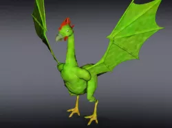 Basilisk Dragon Free low-poly  3D model