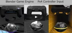 Blender Game Engine PS4 Controller Python Script Free low-poly  3D model