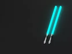 Blue Lightsabers Replica Free 3D model