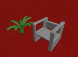 Box Arm Chair Free 3D model