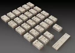 Braille Alphabet Letters Free 3D model