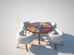 Caffe Table Free 3D model