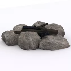 Campfire Free low-poly  3D model