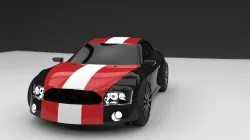 car silver bullet Free 3D model