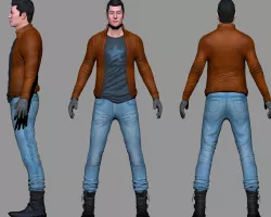 character low poly modeling for game Free 3D model