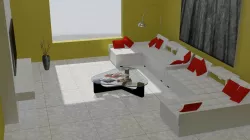 Contemporary living area free Free 3D model