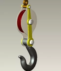 Crane Hook Assembly Free 3D model