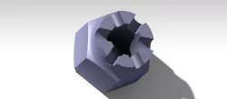 Crown nut Free 3D model