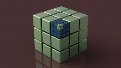 cube 4 cubes Free 3D model