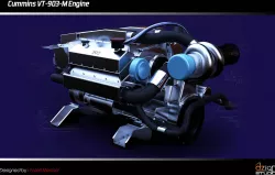 Cummins VT-903-M Engine Free 3D model