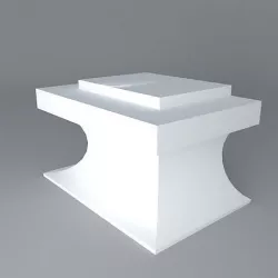 curved console ottoman Free 3D model