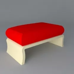 Curved stand Ottoman Free 3D model