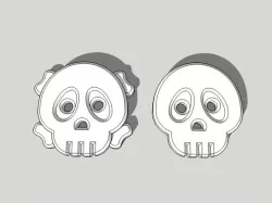 Cute Skull Shirt Buttons