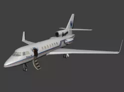 Dassault Falcon 50 Free low-poly  3D model