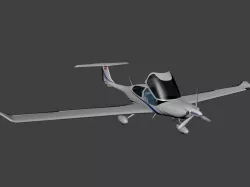 Diamond DA40 Free low-poly  3D model