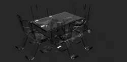 Dining table set Free 3D model