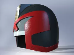 Dredd helmet Free 3D model