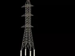 Electric pole Free low-poly  3D model