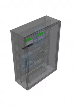 Electricity metering panel Free 3D model