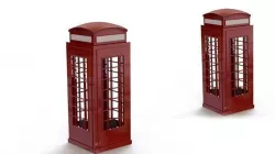 English phone booth Free 3D model