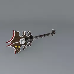 Evil Christmas tree guitar Free 3D model
