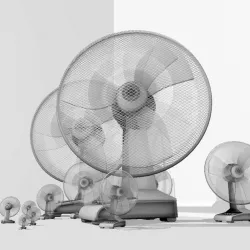 Fan with animation Free low-poly  3D model
