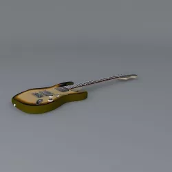 Fender custom shop double fat strat guitar Free 3D model
