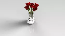 Flower Vase with fresh flowers Free 3D model
