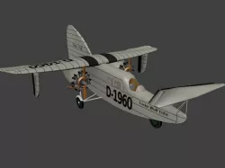  Focke-Wulf F 19 Ente Free low-poly  3D model