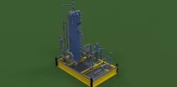 Fuel gas scrubber skid Free 3D model