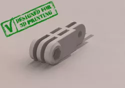 GoPro Straight Mount Free 3D model