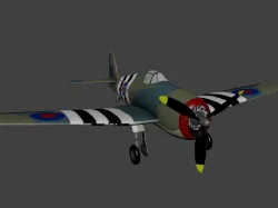 Grumman F6F Hellcat Free low-poly  3D model