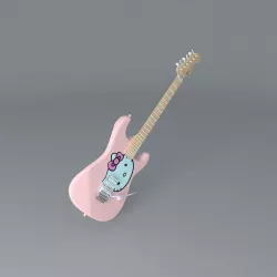 Hello Kitty guitar Free 3D model