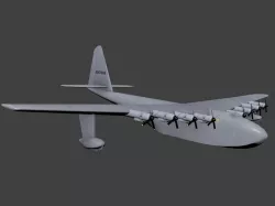 Hughes H-4 Hercules Spruce Goose Free low-poly  3D model