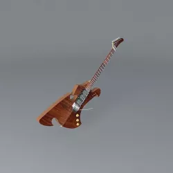 Hybrid Explorer guitar Free 3D model