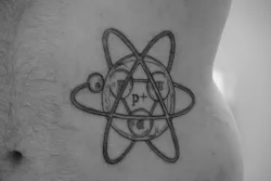 Hydrogen Atom Tattoo concept Free 3D model